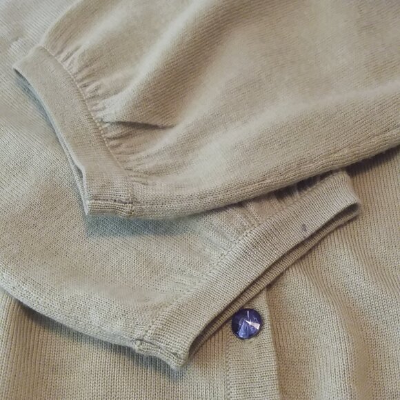 Boden Women's Size 12 Chartreuse Button Up Wool Cardigan - Picture 5 of 7